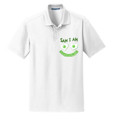 Funny Sam I Am Reading Fan Book Lover Dry Zone Grid Polo