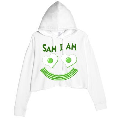 Funny Sam I Am Reading Fan Book Lover Crop Fleece Hoodie