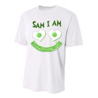 Funny Sam I Am Reading Fan Book Lover Performance Sprint T-Shirt