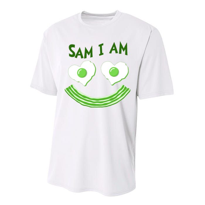 Funny Sam I Am Reading Fan Book Lover Performance Sprint T-Shirt