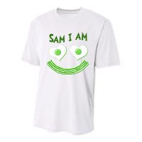 Funny Sam I Am Reading Fan Book Lover Youth Performance Sprint T-Shirt