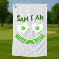 Funny Sam I Am Reading Fan Book Lover Golf Towel