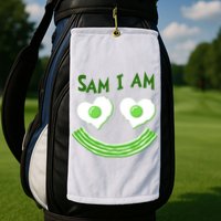 Funny Sam I Am Reading Fan Book Lover Golf Towel