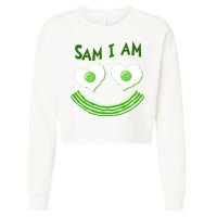 Funny Sam I Am Reading Fan Book Lover Cropped Pullover Crew