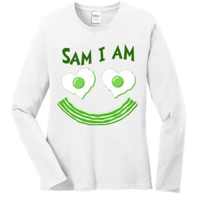 Funny Sam I Am Reading Fan Book Lover Ladies Long Sleeve Shirt