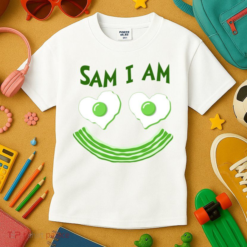 Funny Sam I Am Reading Fan Book Lover Kids T-Shirt