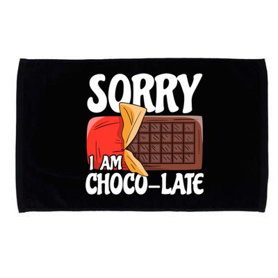 Funny Sorry I Am Chocogiftlate Baking Pun Chocolate Baking Gift Microfiber Hand Towel