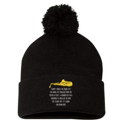 Funny Saxophone I Didnt Choose Marching Band Sax Pom Pom 12in Knit Beanie