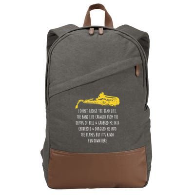 Funny Saxophone I Didnt Choose Marching Band Sax Cotton Canvas Backpack
