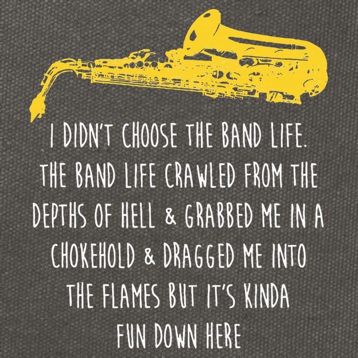 Funny Saxophone I Didnt Choose Marching Band Sax Cotton Canvas Backpack