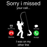 Funny Sorry I Missed Your Call Was On Other Line Men Fishing 16 in Basic Backpack