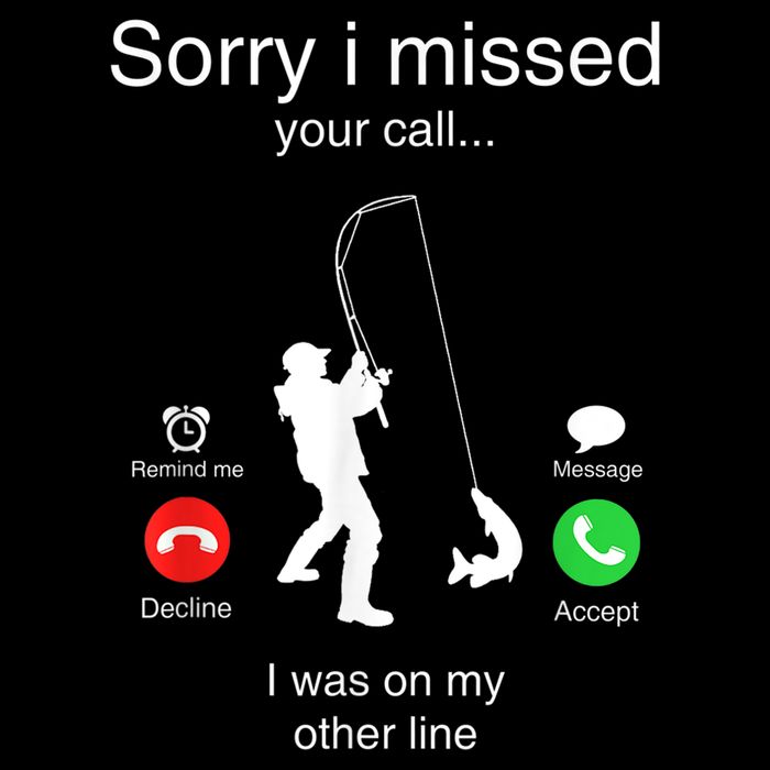 Funny Sorry I Missed Your Call Was On Other Line Men Fishing 16 in Basic Backpack
