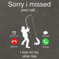 Funny Sorry I Missed Your Call Was On Other Line Men Fishing Cotton Canvas Backpack