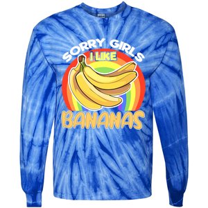 Funny Sorry I Like Bananas Gender Equality Pride Gift Tie-Dye Long Sleeve Shirt