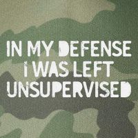 Funny Saying In My Defense I Was Left Unsupervised Legacy Tie Dye Trucker Hat