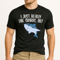 Funny Sharks I Just Really Like Sharks Ok Funny Shark Gift Cooling Performance Crew T-Shirt