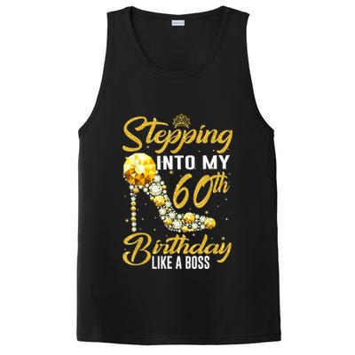 Funny Stepping Into My 60th Birthday Gift Like A Boss Diamond Shoes Gift 1 PosiCharge Competitor Tank