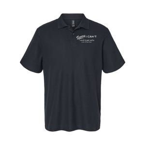 Funny Sorry I Cant I Have Plans With My COUCH Softstyle Adult Sport Polo