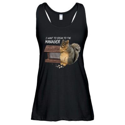 Funny Squirrel I Want To Speak To The Manager Ladies Essential Flowy Tank