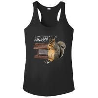 Funny Squirrel I Want To Speak To The Manager Ladies PosiCharge Competitor Racerback Tank