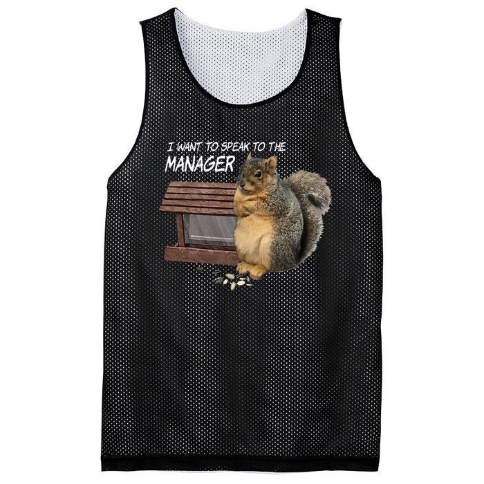 Funny Squirrel I Want To Speak To The Manager Mesh Reversible Basketball Jersey Tank