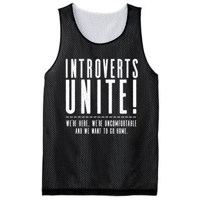 Funny Sarcastic Introvert Introverts Unite! Mesh Reversible Basketball Jersey Tank