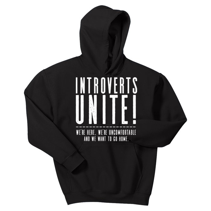 Funny Sarcastic Introvert Introverts Unite! Kids Hoodie