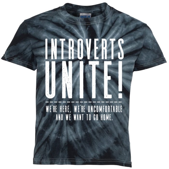 Funny Sarcastic Introvert Introverts Unite! Kids Tie-Dye T-Shirt