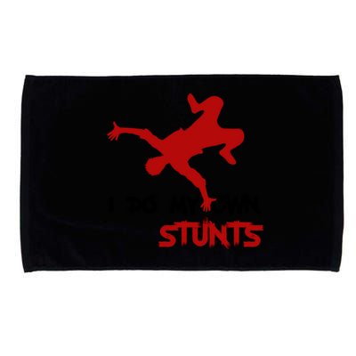 Funny Ski I Do My Own Stunts Skiing Gifts For Men & Women Microfiber Hand Towel