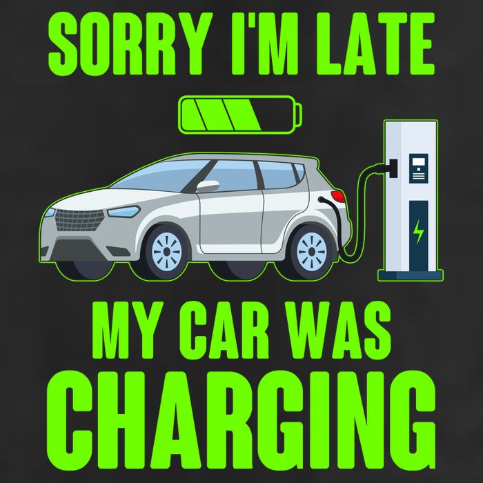 Funny Sorry Im Late My Car Was Charging Adult Drive Performance Visor