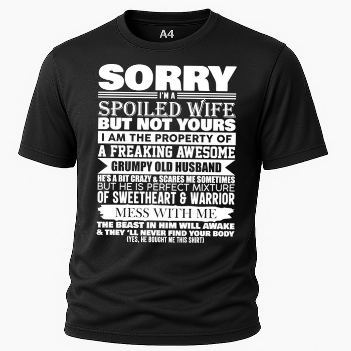 Funny Sorry I'm A Spoiled Wife Of Grumpy Old Husband Cooling Performance Crew T-Shirt