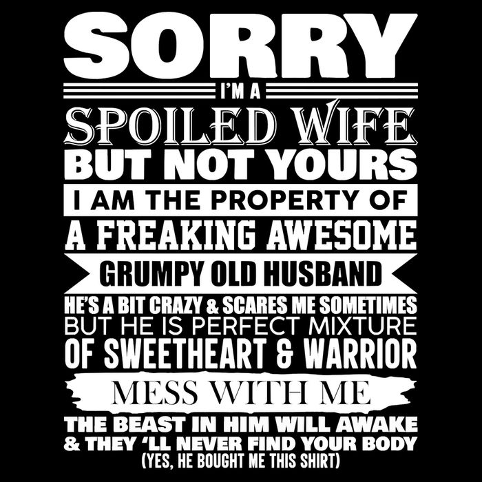 Funny Sorry I'm A Spoiled Wife Of Grumpy Old Husband City Backpack