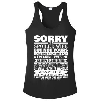 Funny Sorry I'm A Spoiled Wife Of Grumpy Old Husband Ladies PosiCharge Competitor Racerback Tank