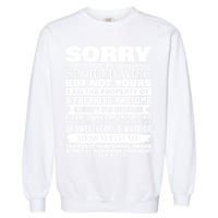 Funny Sorry I'm A Spoiled Wife Of Grumpy Old Husband Garment-Dyed Sweatshirt
