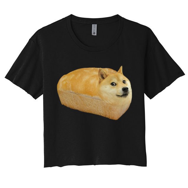 Fashion Shiba Inu Doge Bread Meme Dog Ugly Cool Gift Sweater Crop Top
