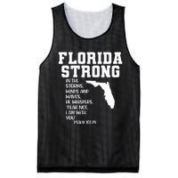 Florida Strong In The Storms Winds And Waves He Whispers Mesh Reversible Basketball Jersey Tank