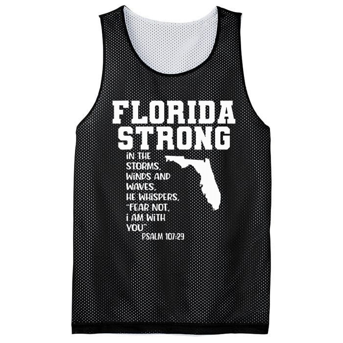 Florida Strong In The Storms Winds And Waves He Whispers Mesh Reversible Basketball Jersey Tank