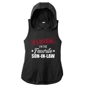 Favorite son in law from mother in law or father in law Ladies PosiCharge Tri-Blend Wicking Draft Hoodie Tank