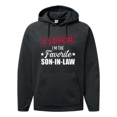 Favorite son in law from mother in law or father in law Performance Fleece Hoodie