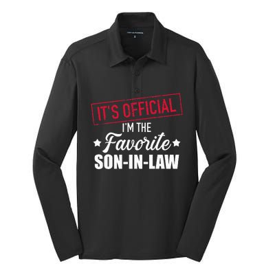 Favorite son in law from mother in law or father in law Silk Touch Performance Long Sleeve Polo