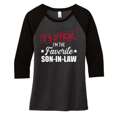 Favorite son in law from mother in law or father in law Women's Tri-Blend 3/4-Sleeve Raglan Shirt