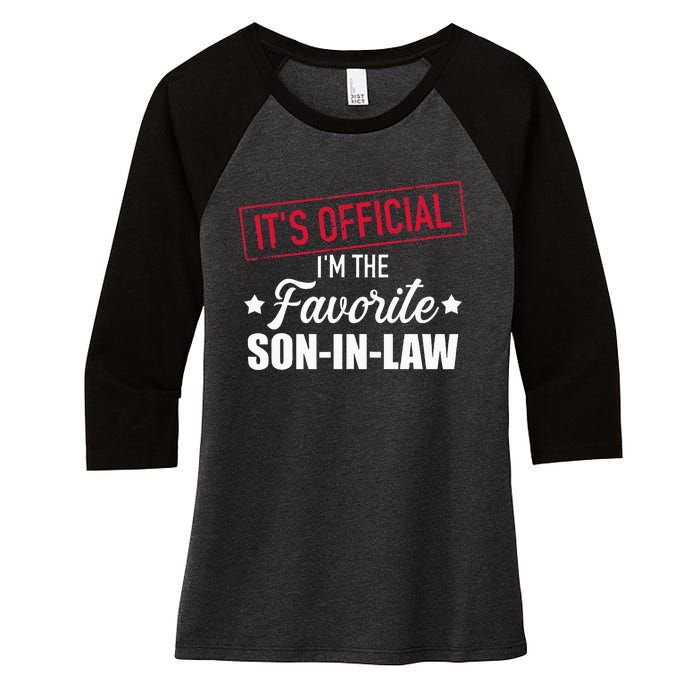 Favorite son in law from mother in law or father in law Women's Tri-Blend 3/4-Sleeve Raglan Shirt