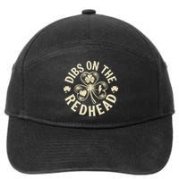 Funny Shamrock Irish St Patricks Day Dibs On The Redhead 7-Panel Snapback Hat