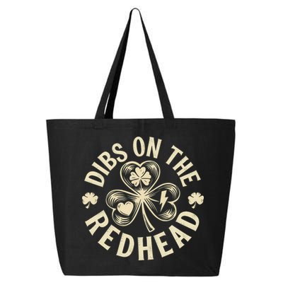 Funny Shamrock Irish St Patricks Day Dibs On The Redhead 25L Jumbo Tote