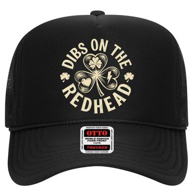 Funny Shamrock Irish St Patricks Day Dibs On The Redhead Trucker Hat