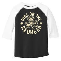 Funny Shamrock Irish St Patricks Day Dibs On The Redhead Toddler Fine Jersey T-Shirt