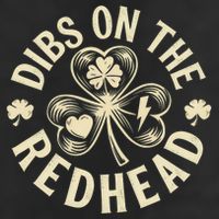 Funny Shamrock Irish St Patricks Day Dibs On The Redhead Microfiber Hand Towel