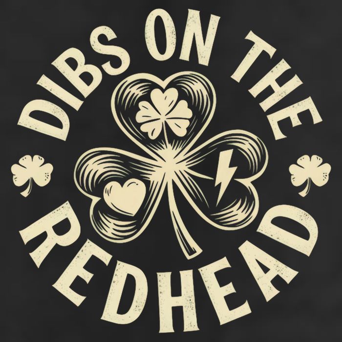 Funny Shamrock Irish St Patricks Day Dibs On The Redhead Microfiber Hand Towel
