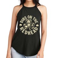 Funny Shamrock Irish St Patricks Day Dibs On The Redhead Women's Perfect Tri Rocker Tank
