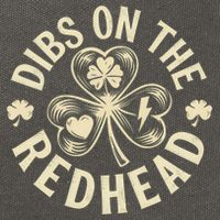 Funny Shamrock Irish St Patricks Day Dibs On The Redhead Cotton Canvas Backpack